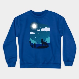 Wolf in the Night 2 Crewneck Sweatshirt